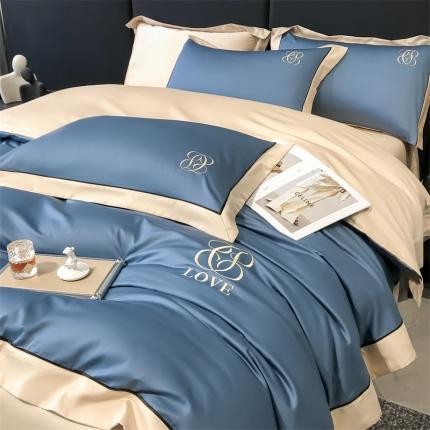 91家纺网 家纺一手货源 找家纺 （总）DC 2024新款60支长绒棉刺绣套件-伊薇