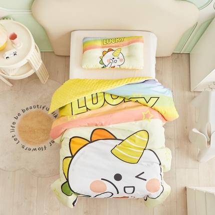 91家纺网 家纺一手货源 找家纺 总 温宁 2023新款A类全棉大版豆豆可拆安抚被套毯四季毯子