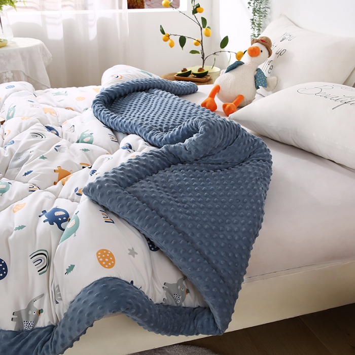 91家纺网 家纺一手货源 找家纺 欧朵 2023新款豆豆夏被冬被被子被芯 彩虹小象