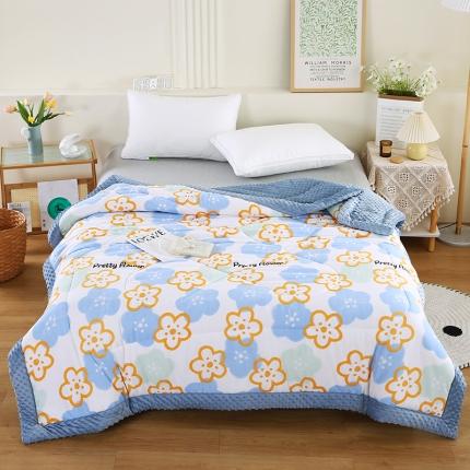 91家纺网 家纺一手货源 找家纺 欧朵 2023新款豆豆夏被冬被被子被芯 浪漫花园