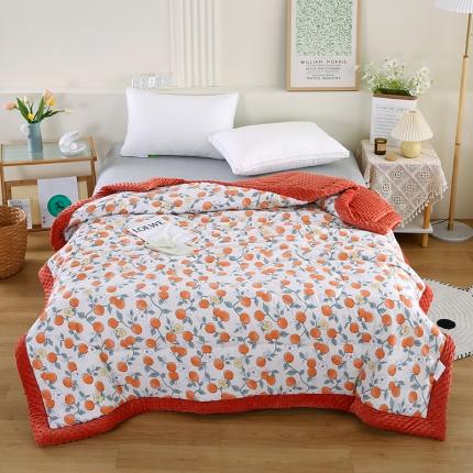 91家纺网 家纺一手货源 找家纺 欧朵 2023新款豆豆夏被冬被被子被芯 柿柿如意