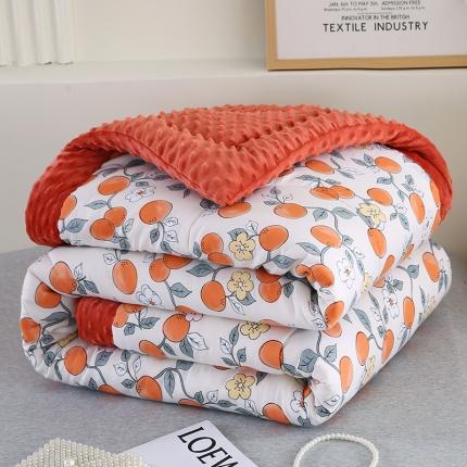 欧朵 2023新款豆豆夏被冬被被子被芯 柿柿如意