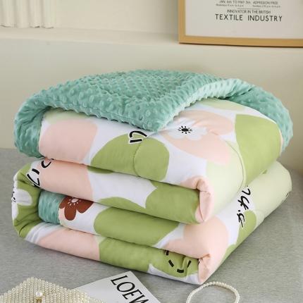 欧朵 2023新款豆豆夏被冬被被子被芯 心心相印-绿