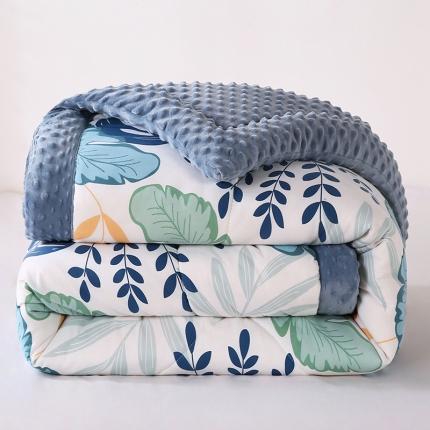 欧朵 2023新款豆豆夏被冬被被子被芯 雨林蓝