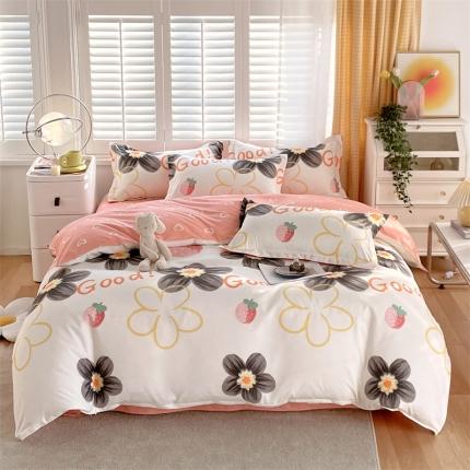 91家纺网 家纺一手货源 找家纺 （总）仟人梦 2024新款AB版直播爆款植物羊绒四件套