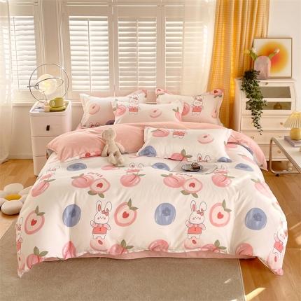 91家纺网 家纺一手货源 找家纺 （总）仟人梦 2024新款AB版直播爆款植物羊绒四件套