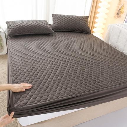 91家纺网 家纺一手货源 找家纺 九亭 2023新款A类纯棉夹棉床笠 深灰