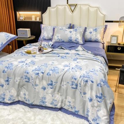 91家纺网 家纺一手货源 找家纺 （总）绣女坊2023新款水洗天丝夏被四件套夏凉被