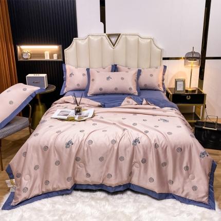 91家纺网 家纺一手货源 找家纺 （总）绣女坊2023新款水洗天丝夏被四件套夏凉被