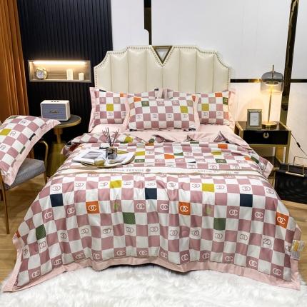 91家纺网 家纺一手货源 找家纺 （总）绣女坊2023新款水洗天丝夏被四件套夏凉被