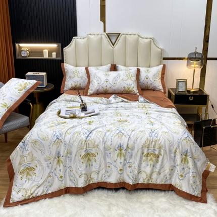 91家纺网 家纺一手货源 找家纺 （总）绣女坊2023新款水洗天丝夏被四件套夏凉被