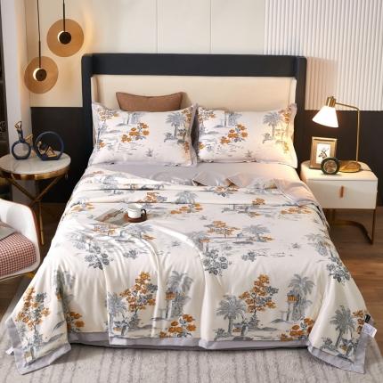 91家纺网 家纺一手货源 找家纺 （总）绣女坊2023新款水洗天丝夏被四件套夏凉被