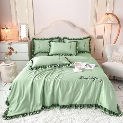 91家纺网 家纺一手货源 找家纺 (总)绣女坊 2023新款花边夏被四件套