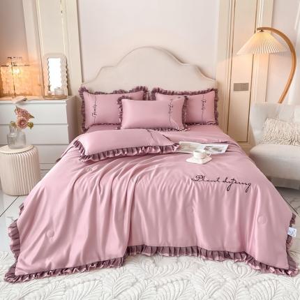 91家纺网 家纺一手货源 找家纺 (总)绣女坊 2023新款花边夏被四件套