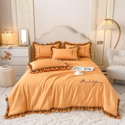 91家纺网 家纺一手货源 找家纺 (总)绣女坊 2023新款花边夏被四件套