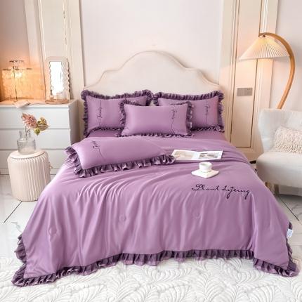 91家纺网 家纺一手货源 找家纺 (总)绣女坊 2023新款花边夏被四件套