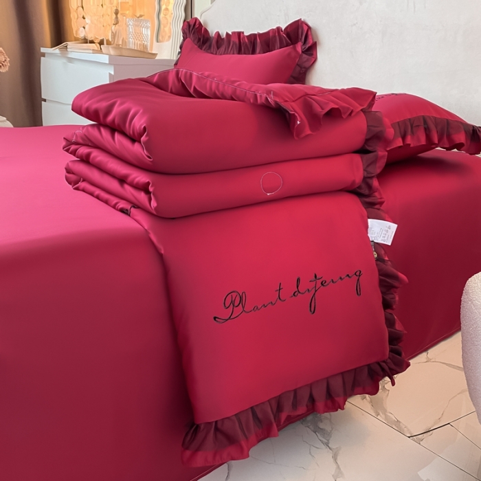 91家纺网 家纺一手货源 找家纺 (总)绣女坊 2023新款花边夏被四件套