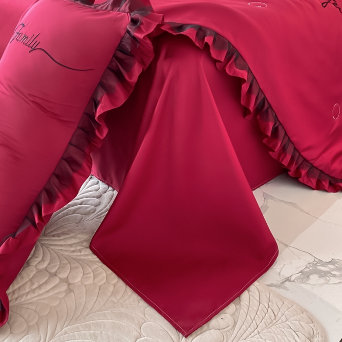 91家纺网 家纺一手货源 找家纺 (总)绣女坊 2023新款花边夏被四件套