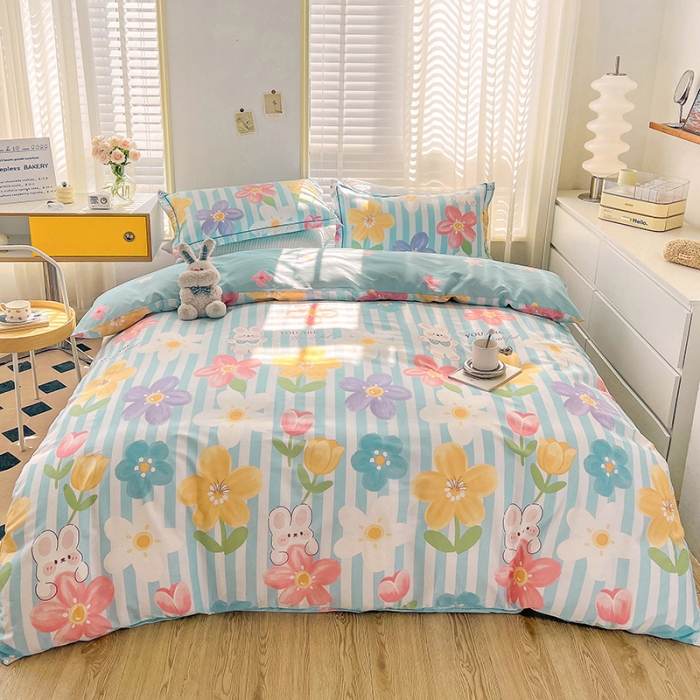 91家纺网 家纺一手货源 找家纺 乐童 2024网红直播爆款吊边＋一字绣工艺款四件套（五） 爱依莲