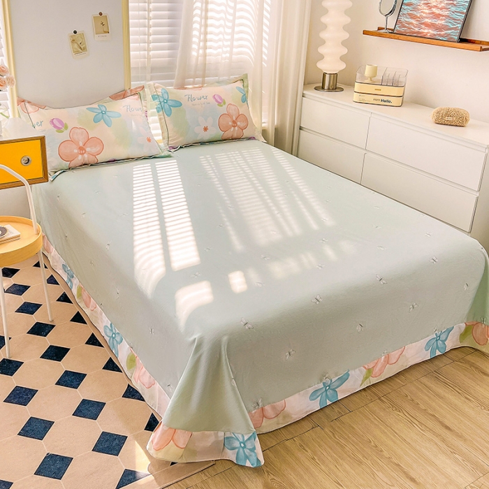 91家纺网 家纺一手货源 找家纺 乐童 2024网红直播爆款吊边＋一字绣工艺款四件套（五） 夏天