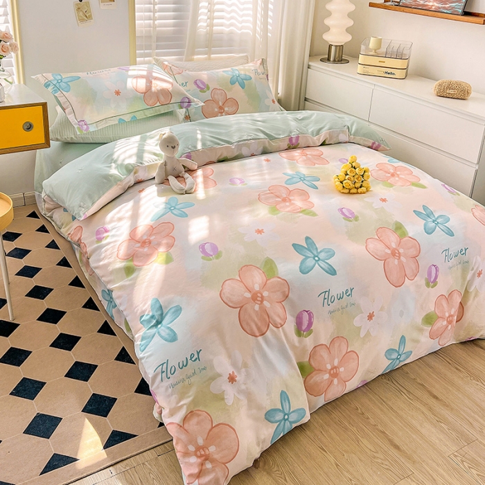 91家纺网 家纺一手货源 找家纺 乐童 2024网红直播爆款吊边＋一字绣工艺款四件套（五） 夏天