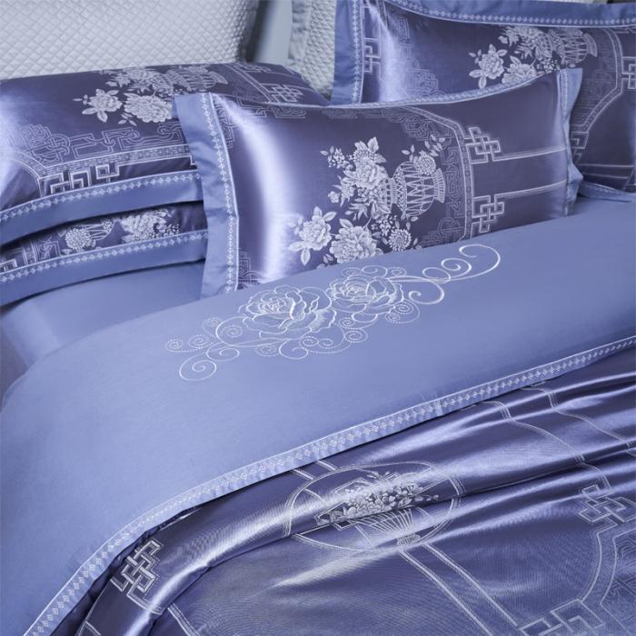 91家纺网 家纺一手货源 找家纺 天丝刺绣大提花四件套