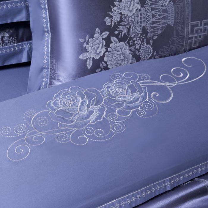 91家纺网 家纺一手货源 找家纺 天丝刺绣大提花四件套