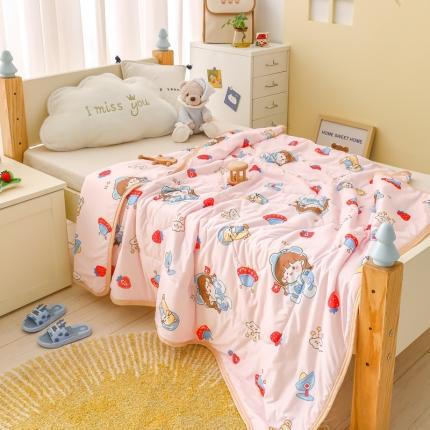 91家纺网 家纺一手货源 找家纺 （总）嗨生活 2025新款儿童A类凉感丝冰激凌夏被