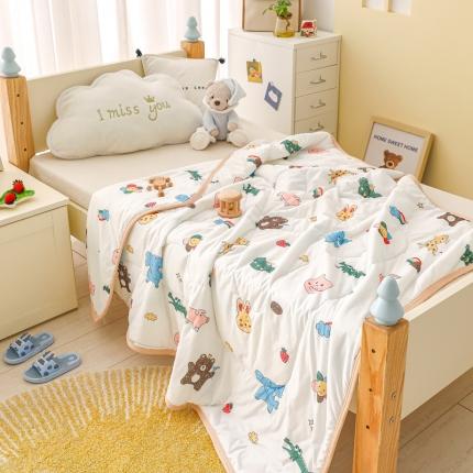 91家纺网 家纺一手货源 找家纺 （总）嗨生活 2025新款儿童A类凉感丝冰激凌夏被