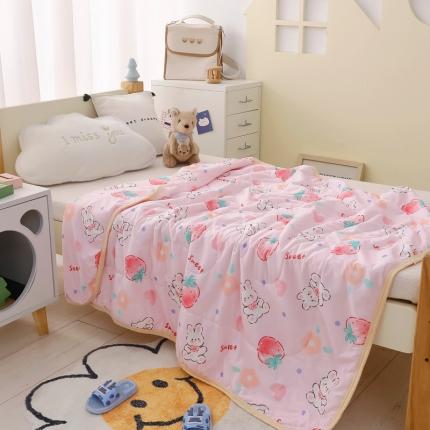 91家纺网 家纺一手货源 找家纺 （总）嗨生活 2025新款儿童A类凉感丝冰激凌夏被