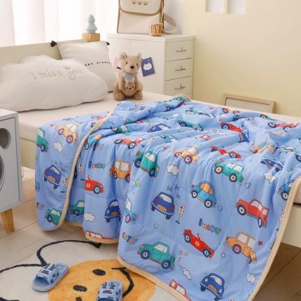 91家纺网 家纺一手货源 找家纺 （总）嗨生活 2025新款儿童A类凉感丝冰激凌夏被