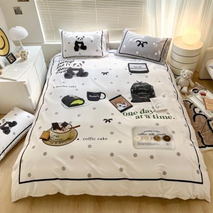 91家纺网 家纺一手货源 找家纺 （总）顾里 2023新款 大版全棉四件套-ins小众