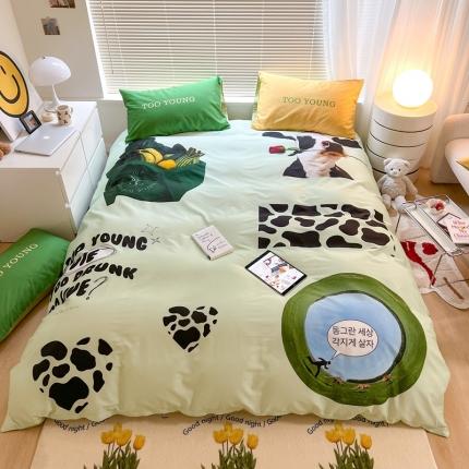 91家纺网 家纺一手货源 找家纺 （总）顾里 2023新款 大版全棉四件套-ins小众