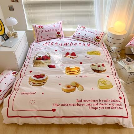 91家纺网 家纺一手货源 找家纺 （总）顾里 2023新款 大版全棉四件套-ins小众