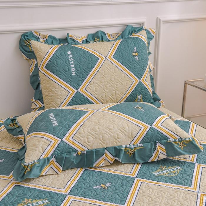 91家纺网 家纺一手货源 找家纺 2023公主风全棉花边床盖四件套 欧根纱床盖款夹棉纯棉三件套直播推荐 时尚潮流