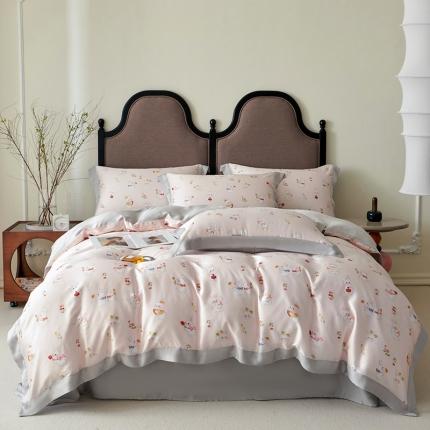 91家纺网 家纺一手货源 找家纺 （总）时亿 2023新款60s兰精天丝印花四件套