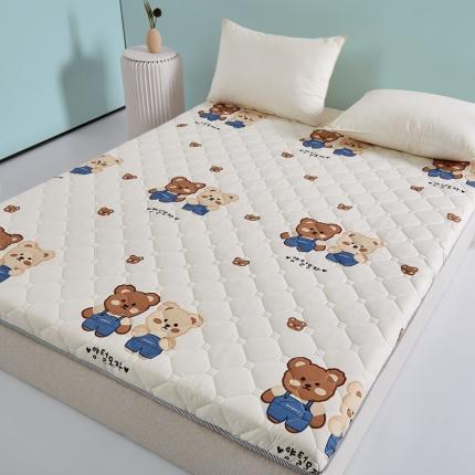 91家纺网 家纺一手货源 找家纺 一禾 2023新款印花磨毛学生床垫 元气熊