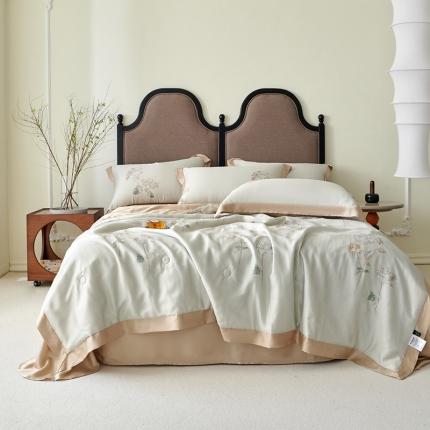 91家纺网 家纺一手货源 找家纺 （总）时亿 2023新款60s兰精天丝印花夏被四件套