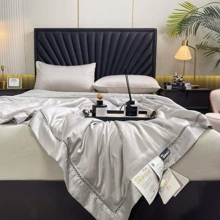 91家纺网 家纺一手货源 找家纺 （总）伊被源 2023新款40支木本提花蚕蛹蛋白夏被-路易斯