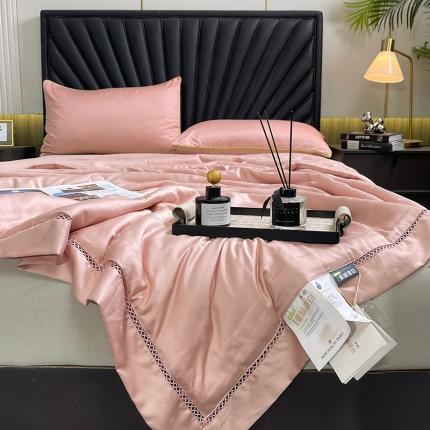 伊被源 2023新款40支木本提花蚕蛹蛋白夏被-路易斯 路易斯 豆沙红