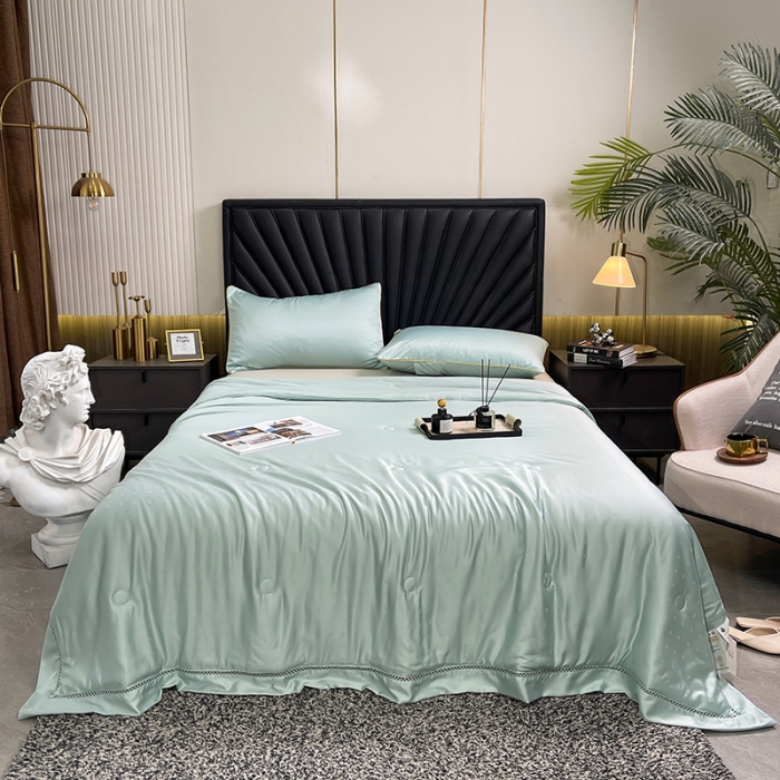 91家纺网 家纺一手货源 找家纺 （总）伊被源 2023新款40支木本提花蚕蛹蛋白夏被-路易斯