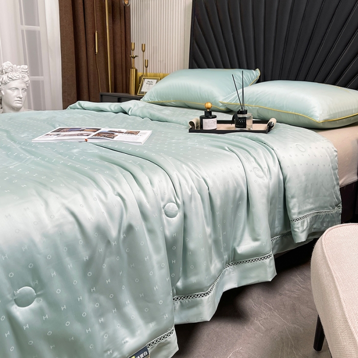 91家纺网 家纺一手货源 找家纺 （总）伊被源 2023新款40支木本提花蚕蛹蛋白夏被-路易斯