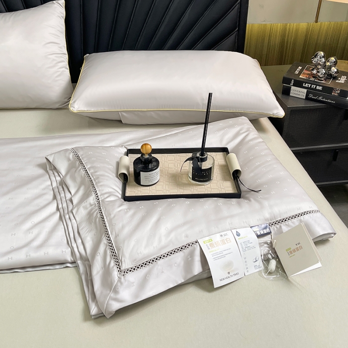 91家纺网 家纺一手货源 找家纺 伊被源 2023新款40支木本提花蚕蛹蛋白夏被-路易斯 路易斯 星辰灰