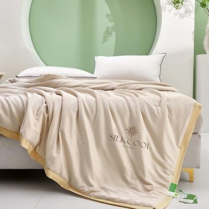 91家纺网 家纺一手货源 找家纺 伊被源 2023新款莫代尔蚕蛹蛋白夏被-锦色 锦色-香槟金