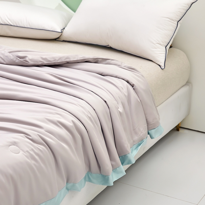 91家纺网 家纺一手货源 找家纺 伊被源 2023新款莫代尔蚕蛹蛋白夏被-锦色 锦色-卡其色