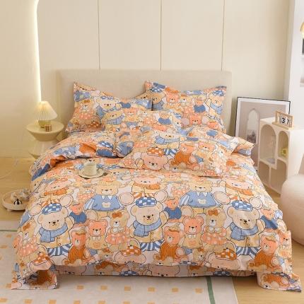 91家纺网 家纺一手货源 找家纺 （总）启优家纺12868全棉四件套床单款纯棉四件套