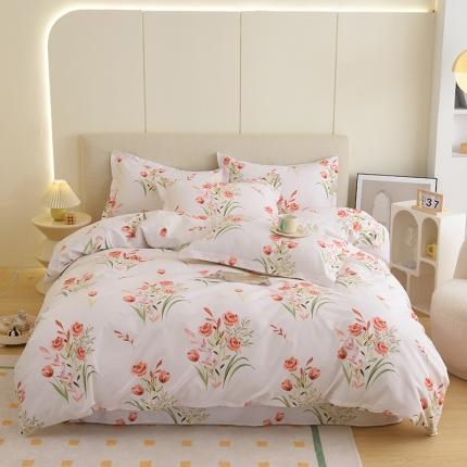 91家纺网 家纺一手货源 找家纺 （总）启优家纺12868全棉四件套床单款纯棉四件套