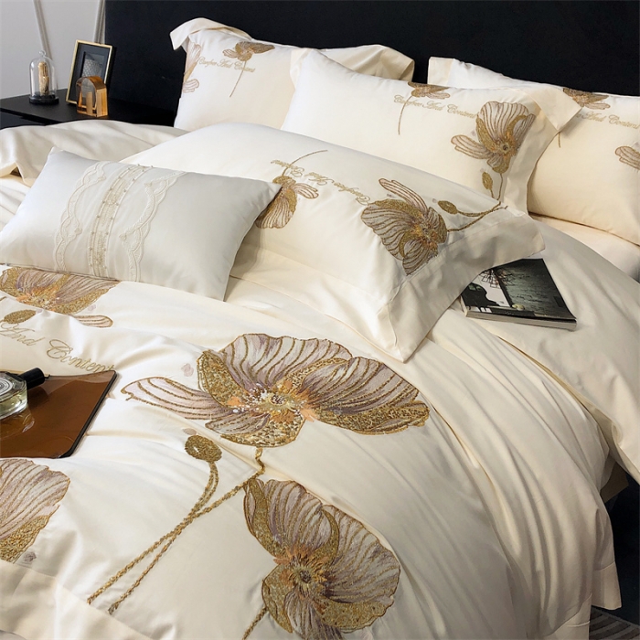 91家纺网 家纺一手货源 找家纺 馨蕊2023春夏新品100支高定系列新品棉茱丽叶-初夏粉 月光白