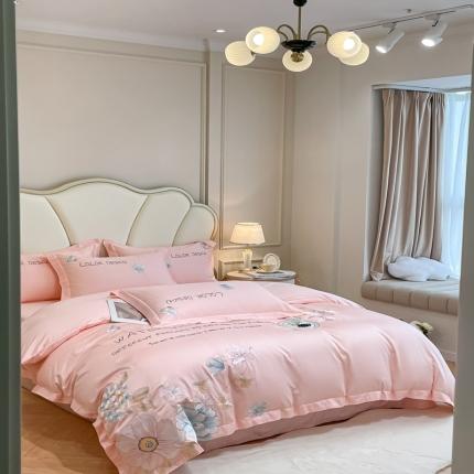 91家纺网 家纺一手货源 找家纺 （总）博纳家纺2023新款13372喷气双面纯棉四件套-暗香系列