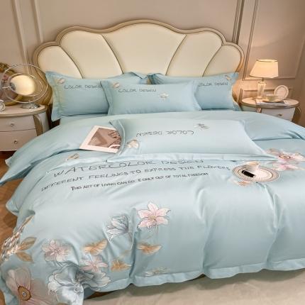 91家纺网 家纺一手货源 找家纺 （总）博纳家纺2023新款13372喷气双面纯棉四件套-暗香系列